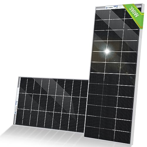 Pannello solare bifacciale 390W ECO-WORTHY – modulo fotovoltaico 195W ×2 per camper, barche, giardino e tetto