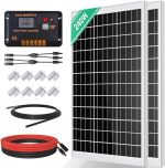 Kit pannello solare 240W ECO-WORTHY per sistemi off-grid – 2×120W + regolatore di carica 30A + LCD + cavo 5 m